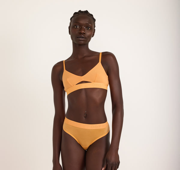 organic basics Soft Touch Bralette Papaya
