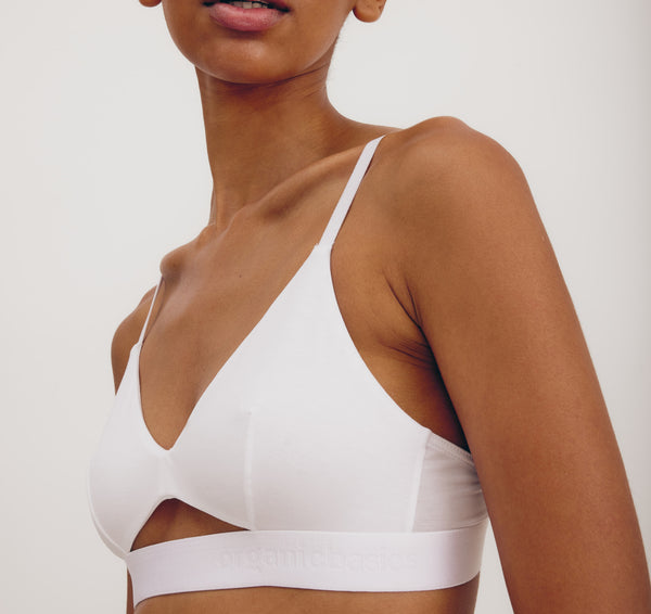 organic basics Soft Touch Bralette White