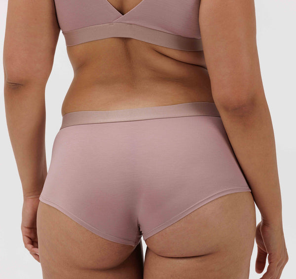 Organic Basics Soft Touch Shorty 2-pack Dusty Rose