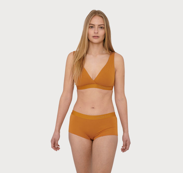 organic basics Soft Touch Shorty Ocher