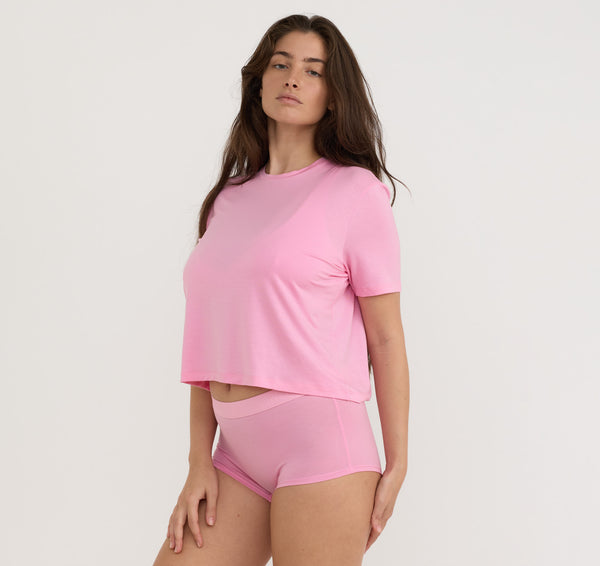 Organic Basics Soft Touch Shorty Soft Pink