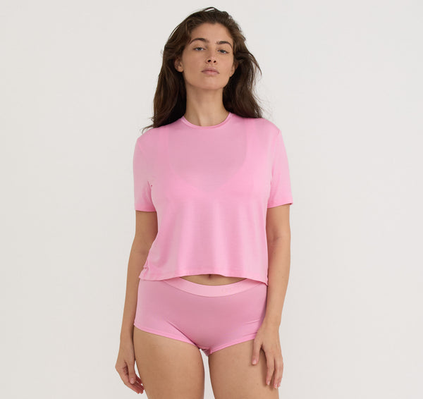 organic basics Soft Touch Shorty Soft Pink