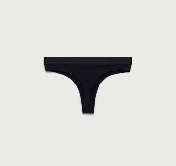 Organic Basics Soft Touch Thong Black