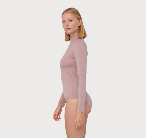 Organic Basics Soft Touch Turtleneck Dusty Rose