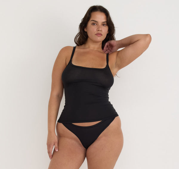 organic basics Soft Touch Veil Cami Black