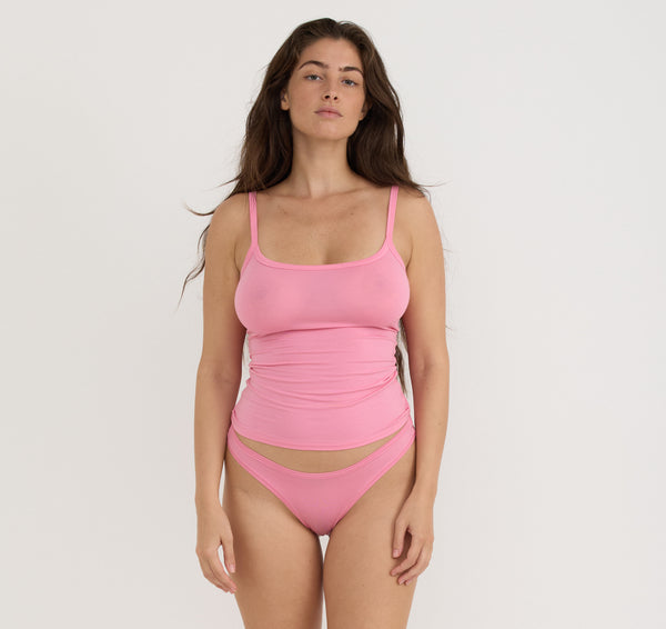 organic basics Soft Touch Veil Cami Tulip Pink