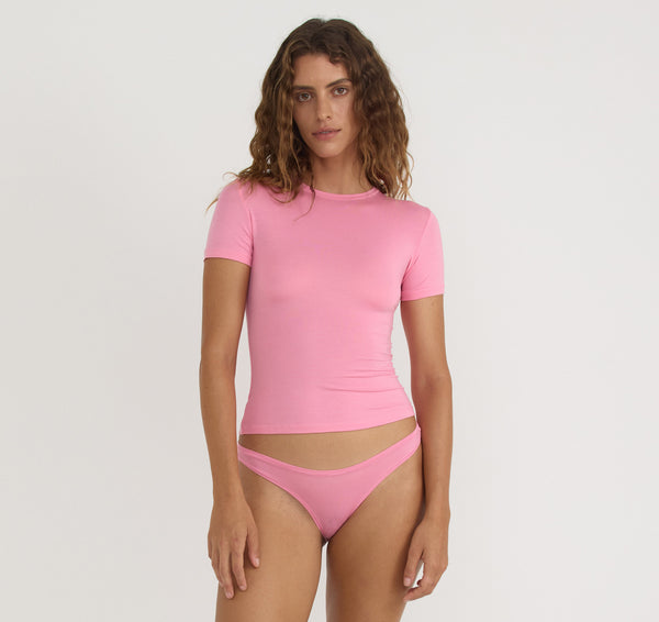 organic basics Soft Touch Veil Tee Tulip Pink