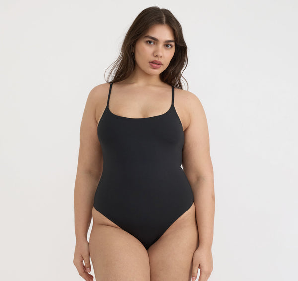Organic Basics Swim Open Back One-Piece Black