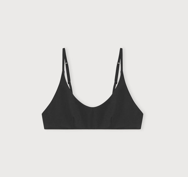 Organic Basics Swim Scoop Bikini Top Black
