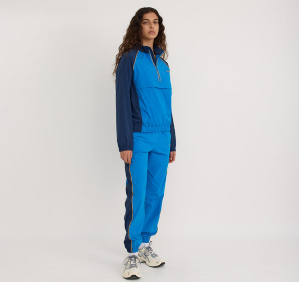 Organic Basics Track Half Zip Jacket Azure Blue