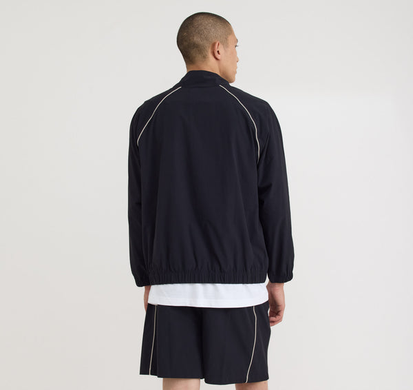 Organic Basics Track Half Zip Jacket Black