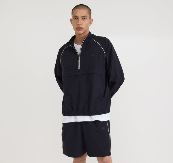 organic basics Track Half Zip Jacket Black