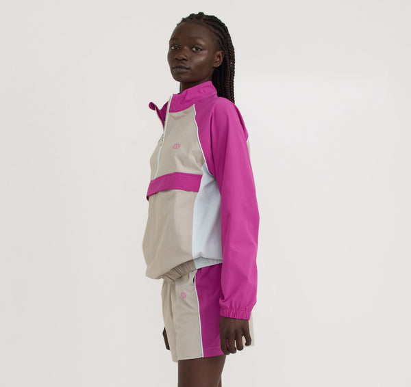 Organic Basics Track Half Zip Jacket Pink