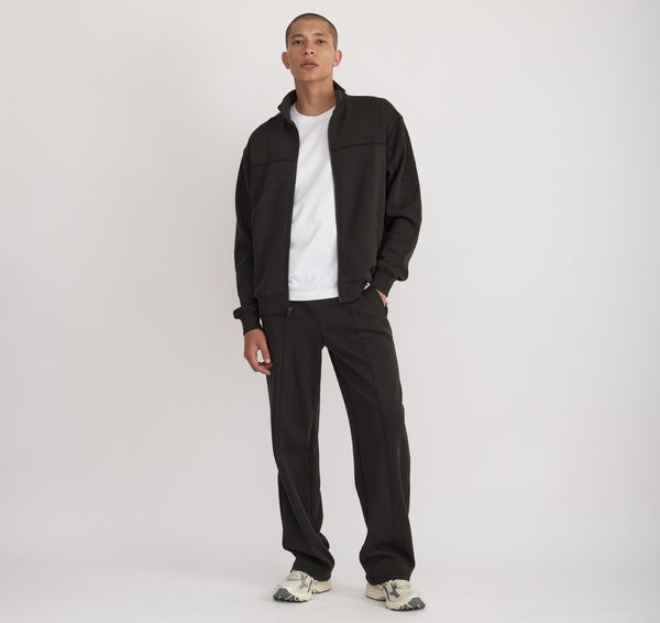 Organic Basics Track Zip Jacket Black