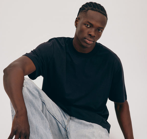 Organic Basics True Boxy Fit Tee Black