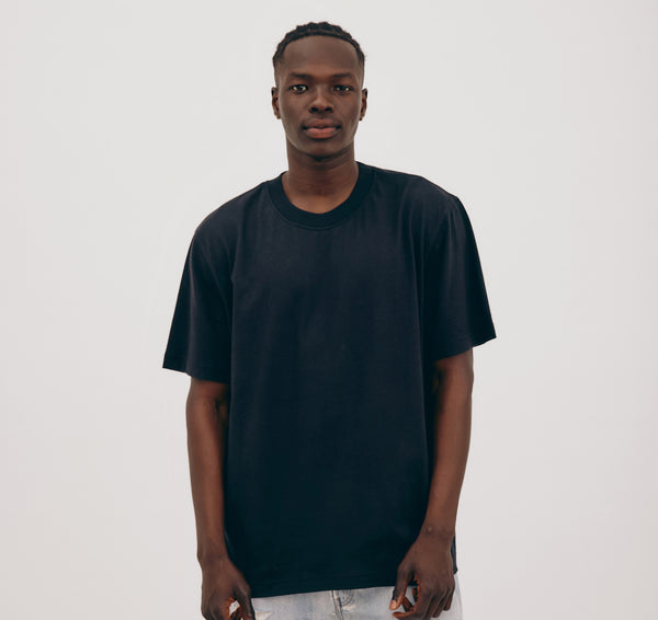organic basics True Boxy Fit Tee Black
