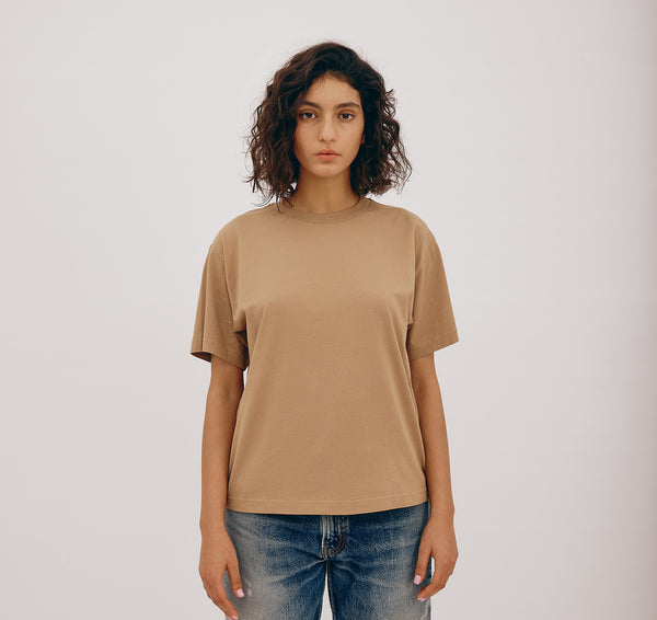 Organic Basics True Boxy Tee Hazelnut