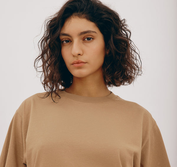 Organic Basics True Boxy Tee Hazelnut