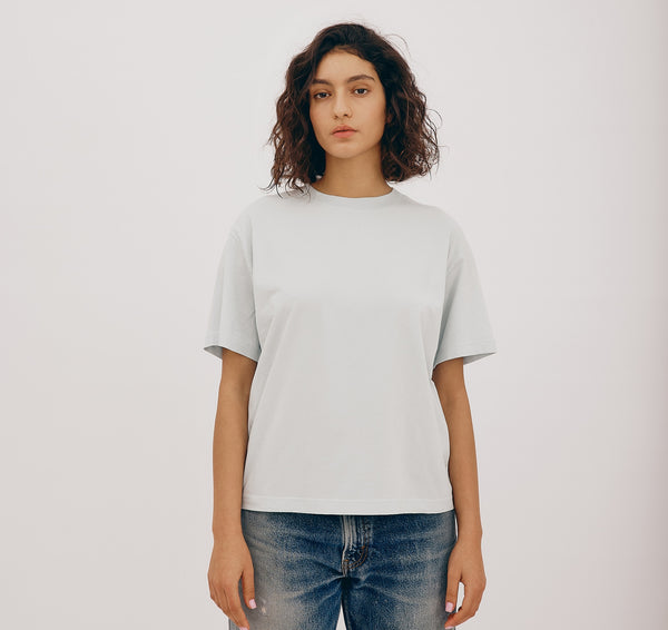organic basics True Boxy Tee Light Blue