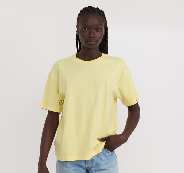 organic basics True Boxy Tee Light Lemon