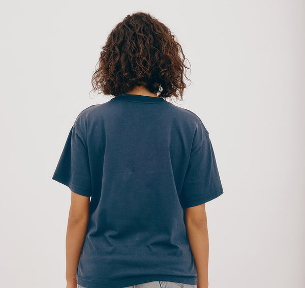 Organic Basics True Boxy Tee Midnight Blue