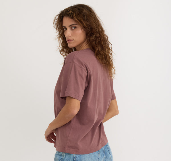 Organic Basics True Boxy Tee Rose Wood