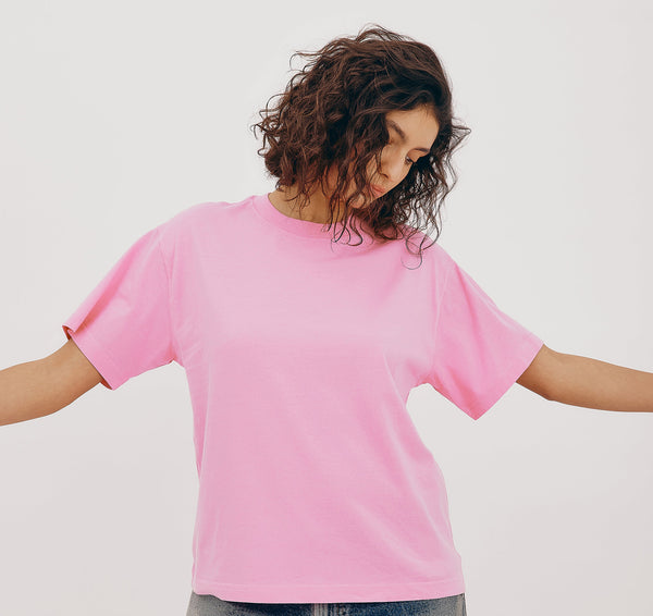 Organic Basics True Boxy Tee Soft Pink