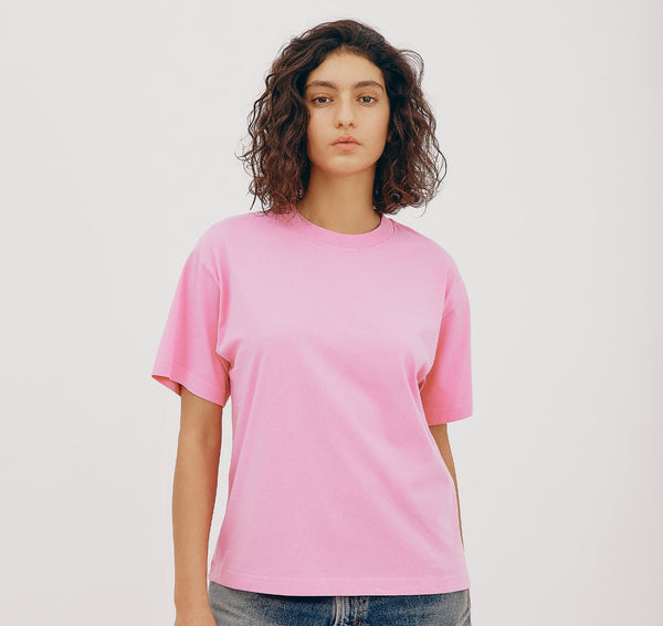 organic basics True Boxy Tee Soft Pink