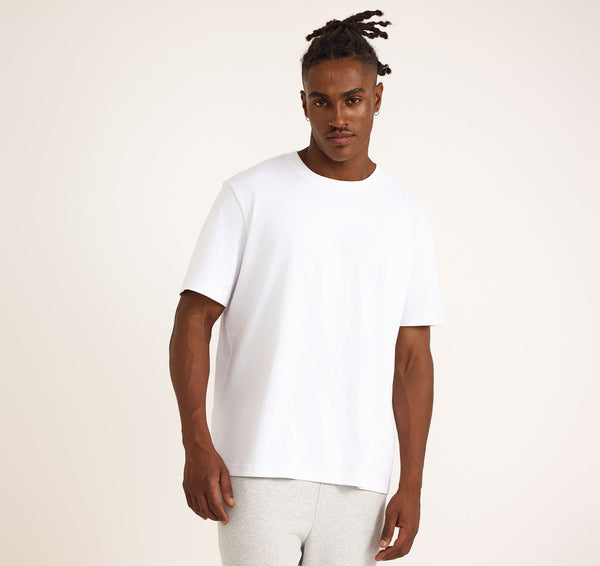 Organic Basics True Heavy Boxy Fit Tee White