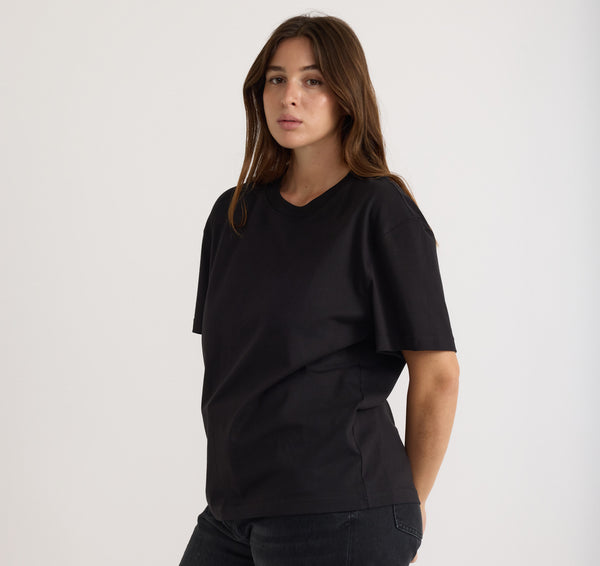 Organic Basics True Heavy Boxy Tee Black