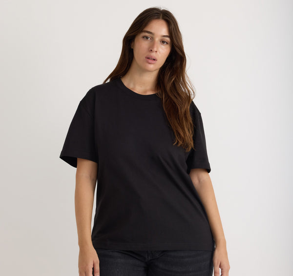 organic basics True Heavy Boxy Tee Black