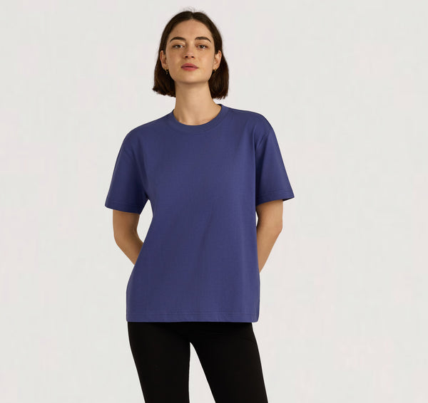 organic basics True Heavy Boxy Tee Eclipse