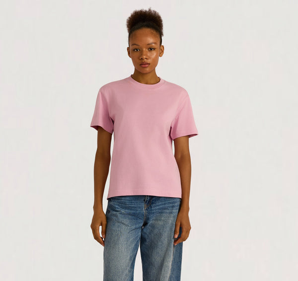 organic basics True Heavy Boxy Tee Lavender Mist