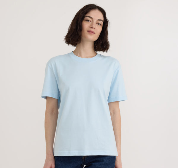 organic basics True Heavy Boxy Tee Light Blue