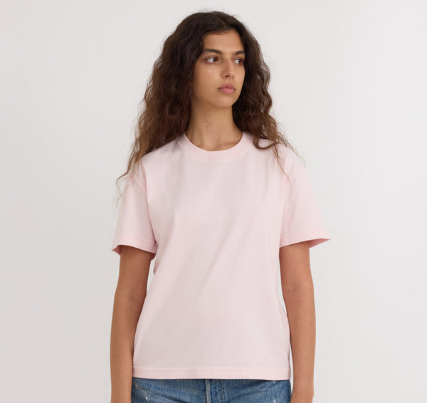 organic basics True Heavy Boxy Tee Soft Blush