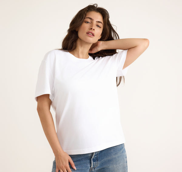 Organic Basics True Heavy Boxy Tee White