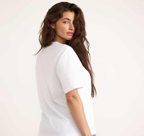 organic basics True Heavy Boxy Tee White
