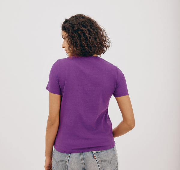 Organic Basics True Regular Tee Aubergine