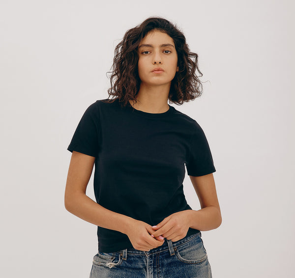 organic basics True Regular Tee Black
