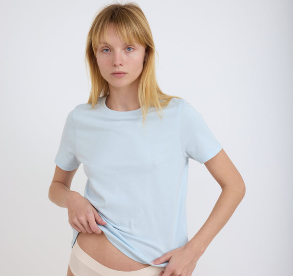 organic basics True Regular Tee Light Blue