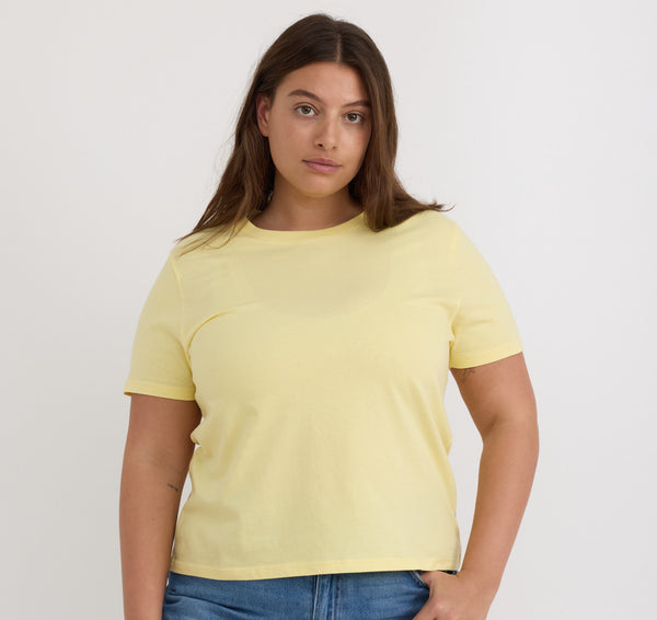 Organic Basics True Regular Tee Light Lemon