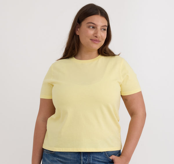 organic basics True Regular Tee Light Lemon