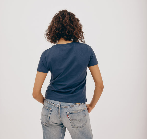 Organic Basics True Regular Tee Midnight Blue