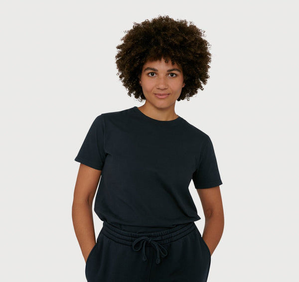 organic basics True Tee TerraToned Slate