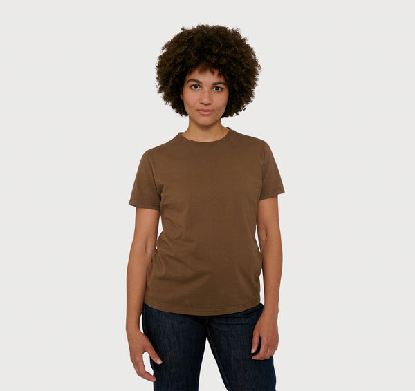 organic basics True Tee TerraToned Wood