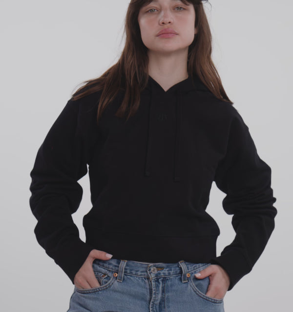 Organic Basics Weekend Boxy Hoodie Black
