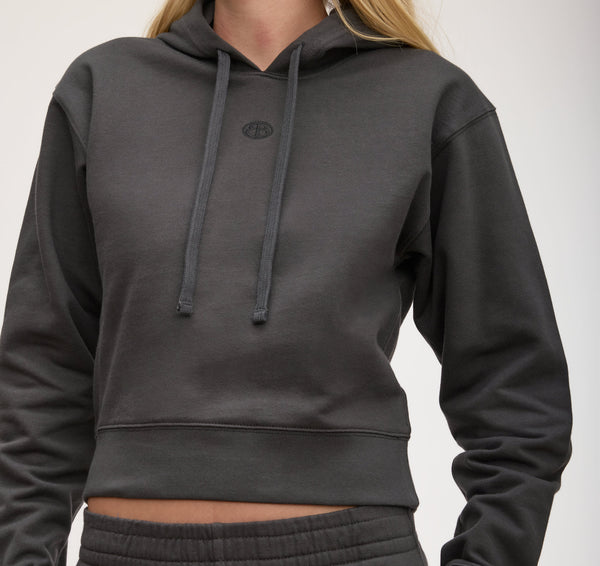 organic basics Weekend Boxy Hoodie Slate