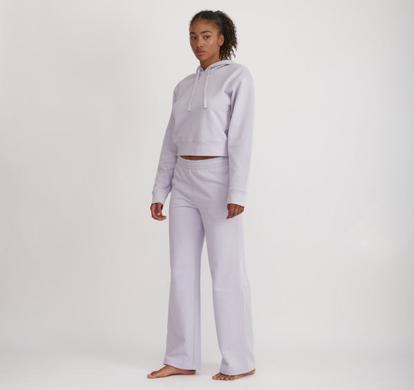 Organic Basics Weekend Boxy Hoodie Soft Lilac