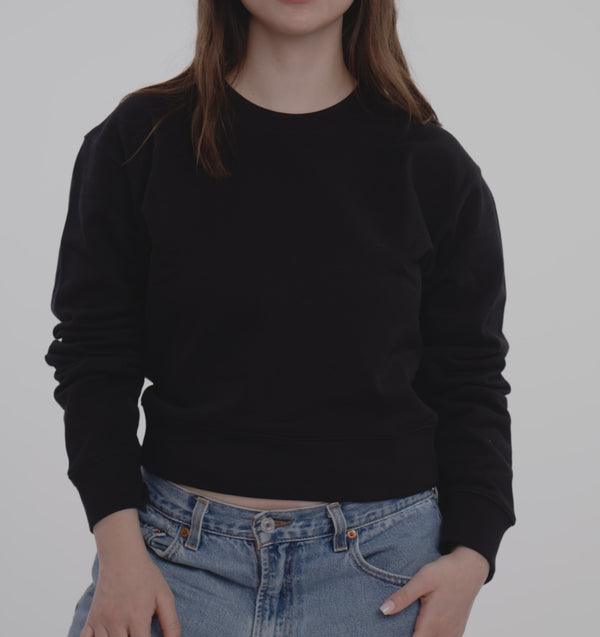 Organic Basics Weekend Boxy Sweatshirt Black