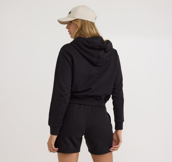Organic Basics Weekend Crop Hoodie Black